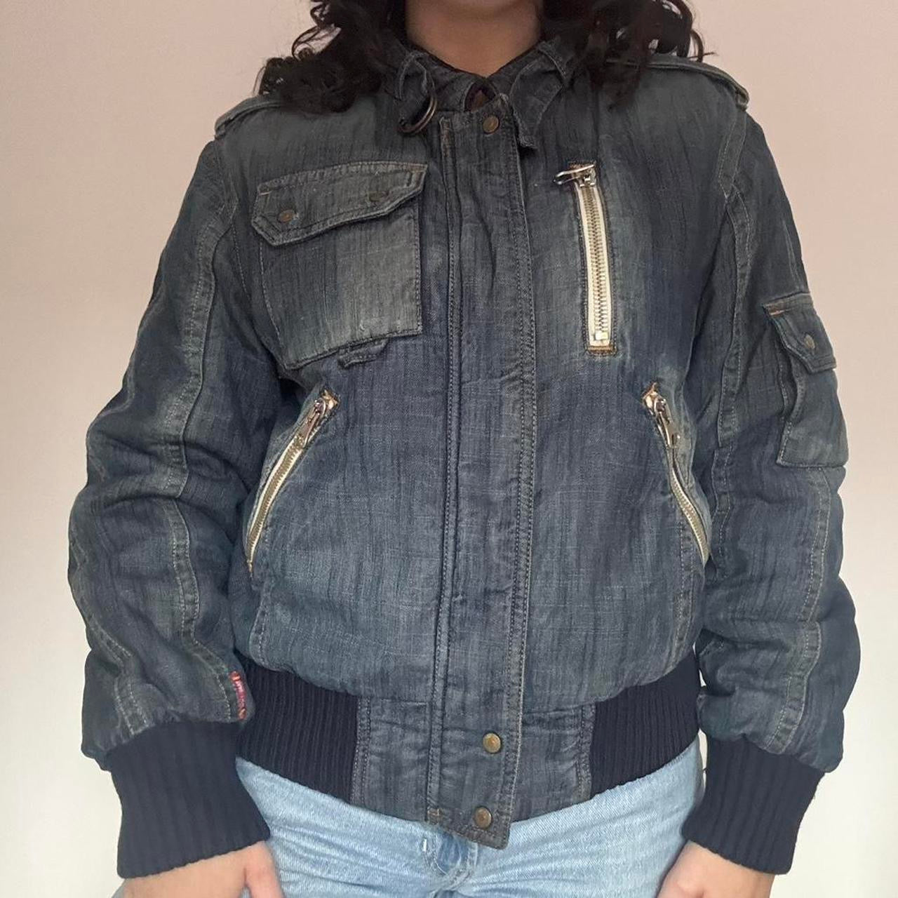 Denim padded jacket M