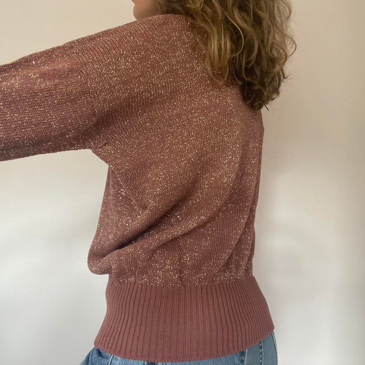 Pink metallic jumper M