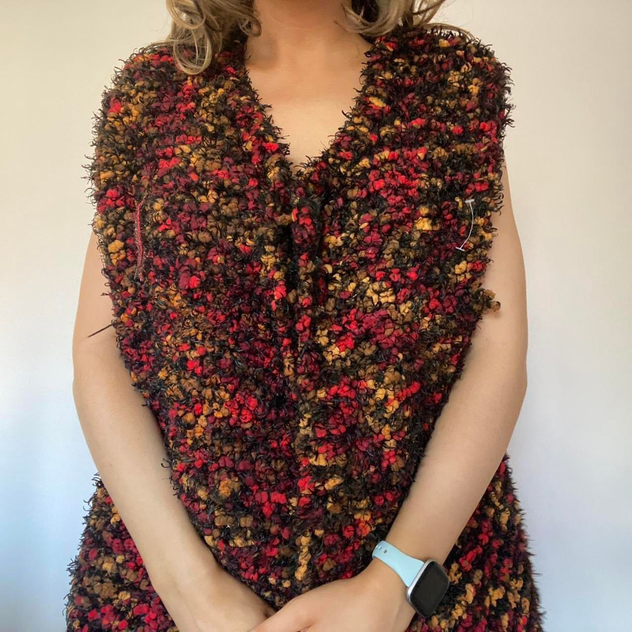 Chenille knit waistcoat XL