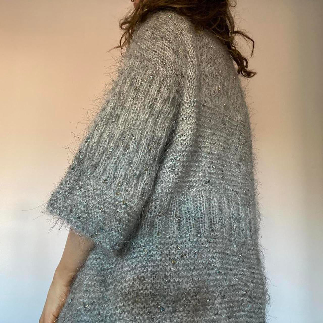 Grey knit cardigan XL