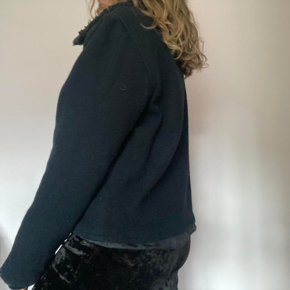 Black wool skirt large