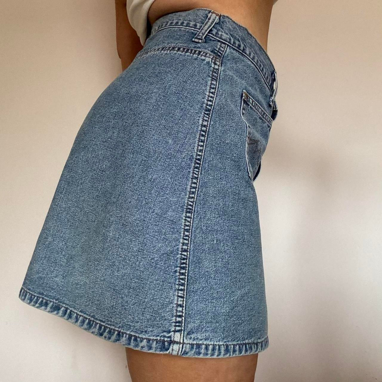 00s denim mini skirt w31