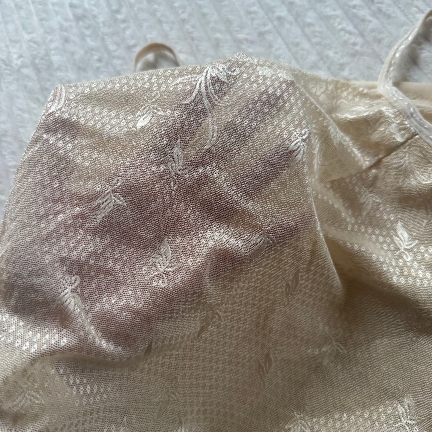 Cream sheer cami top XS