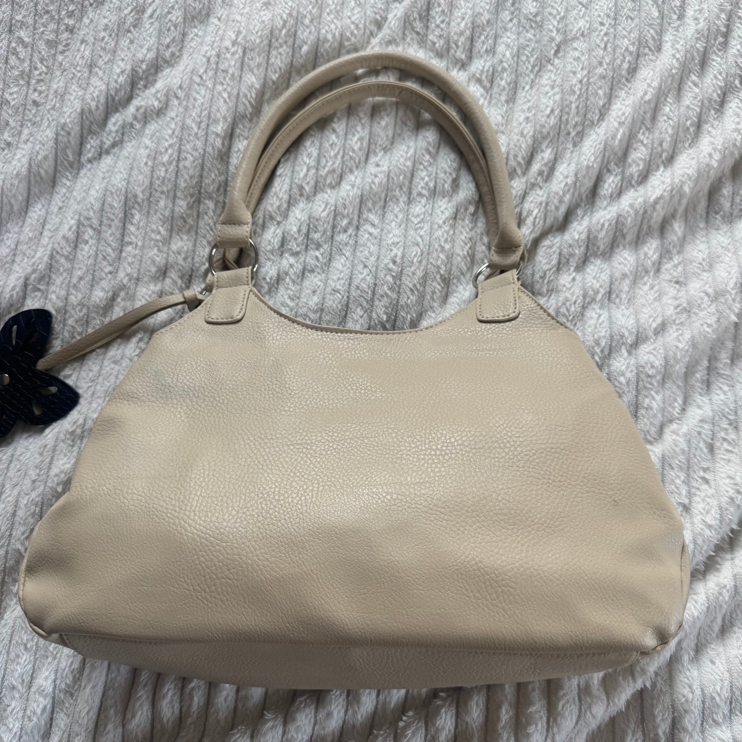 Cream leather bag