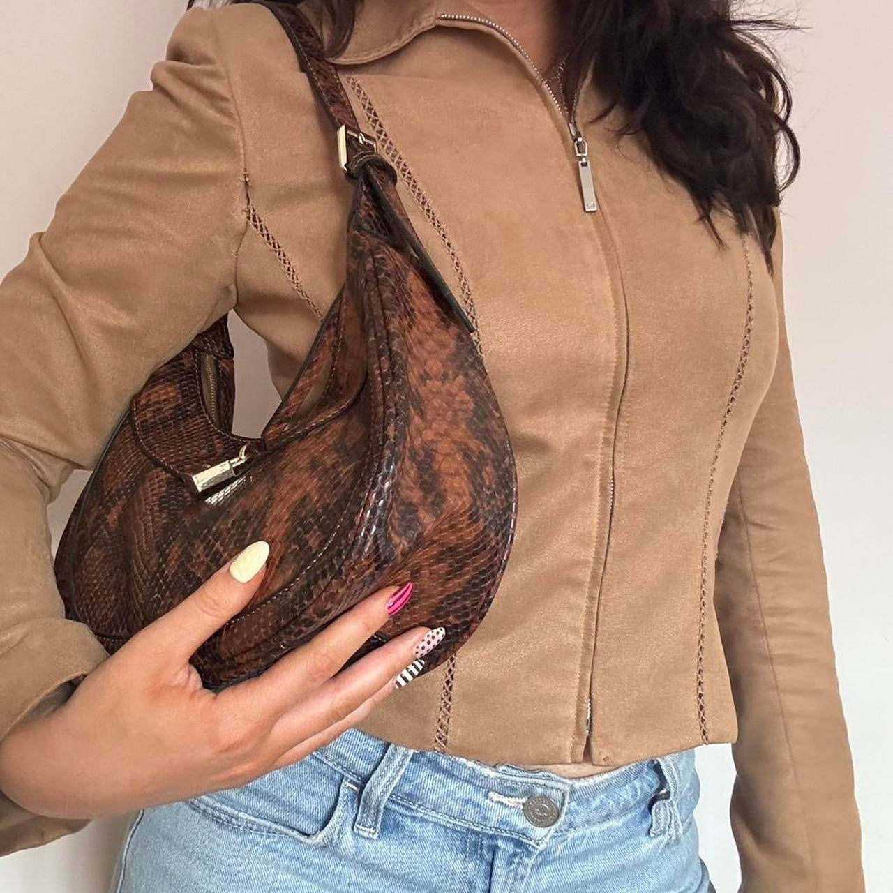 Snakeskin brown bag