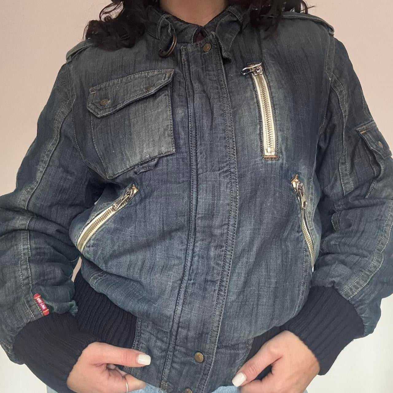 Denim padded jacket M