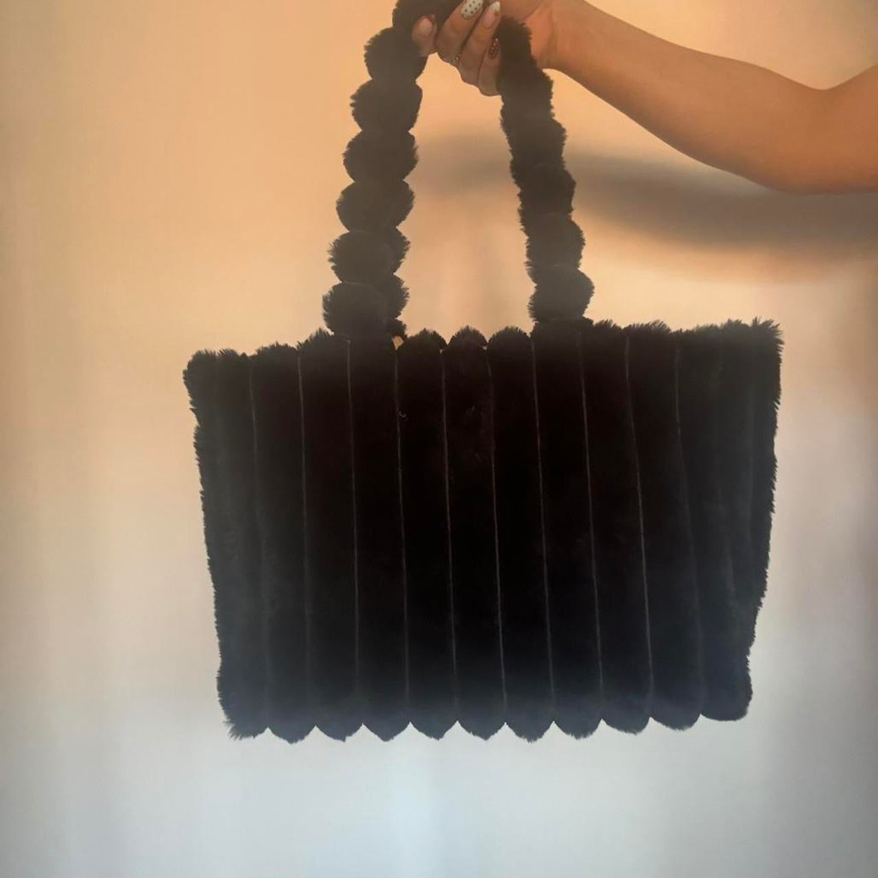Black fluffy bag