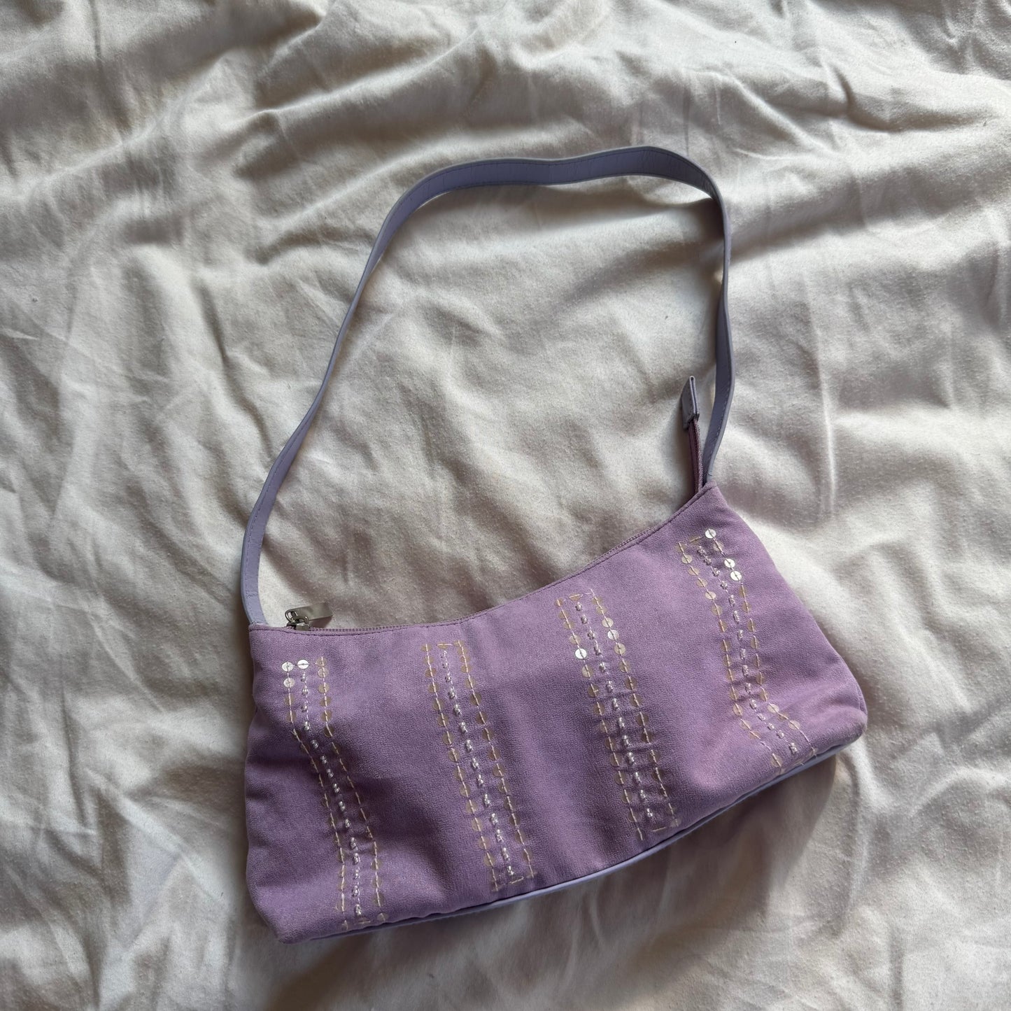 Lilac sequin bag