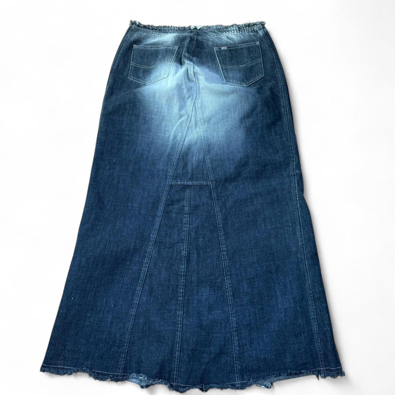00s denim maxi skirt w34