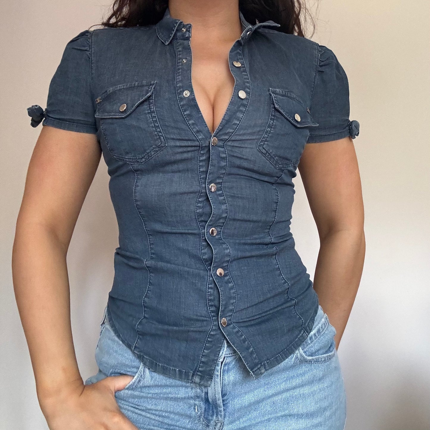 Elisabetta Franchi denim shirt 4/6