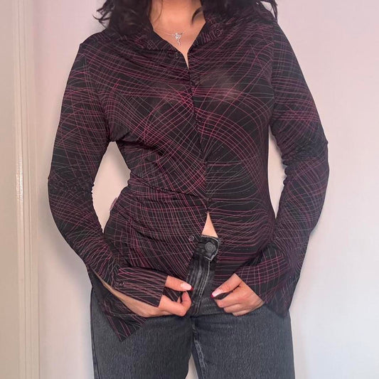 00s glittery shirt XS/S