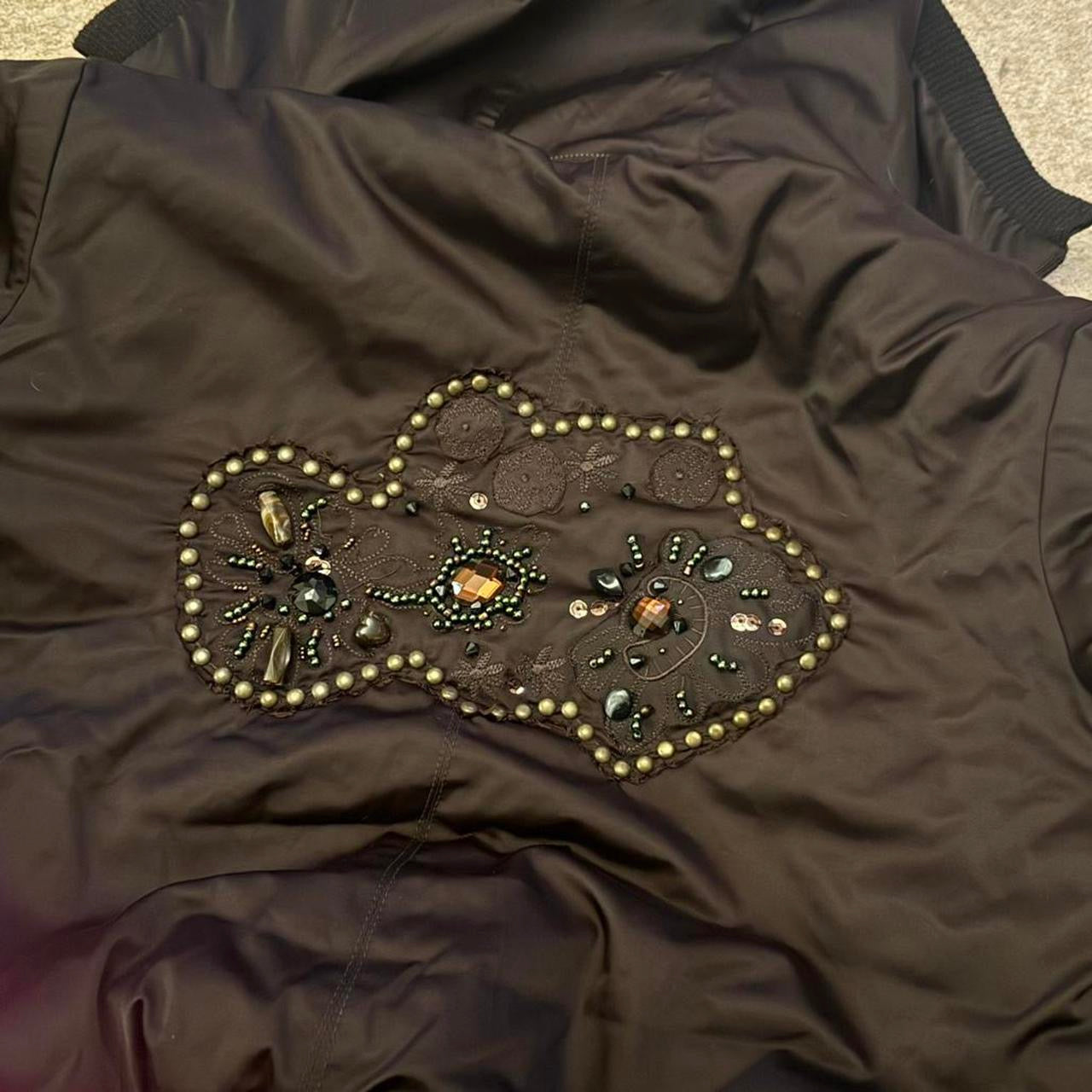 Brown quilted coat L