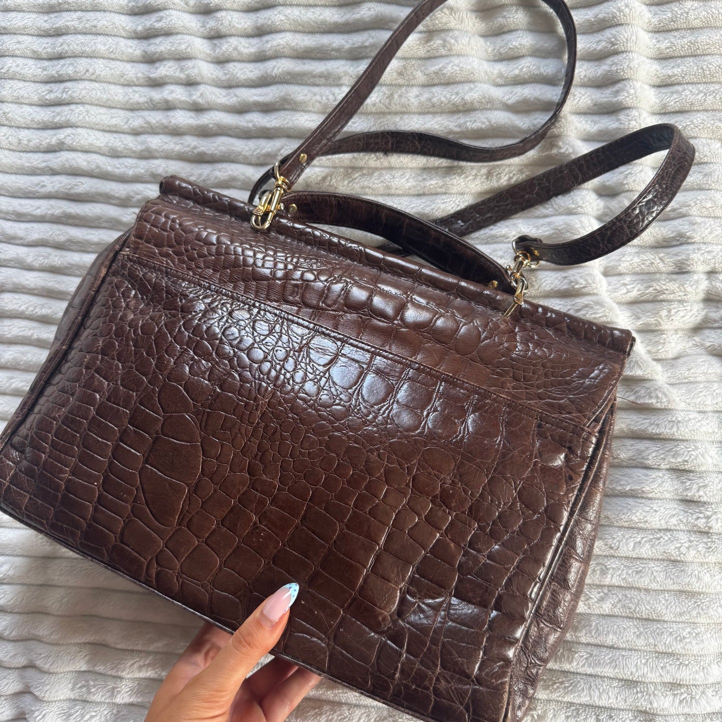 Brown leather bag