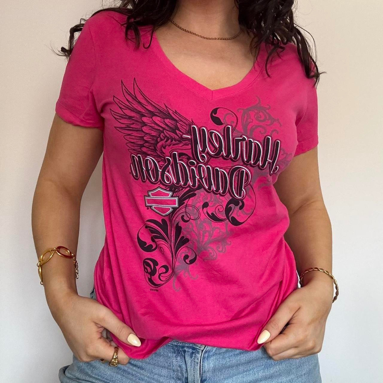 Harley Davidson pink tshirt M