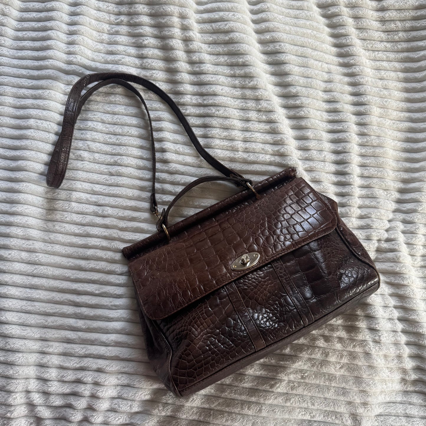 Brown leather bag