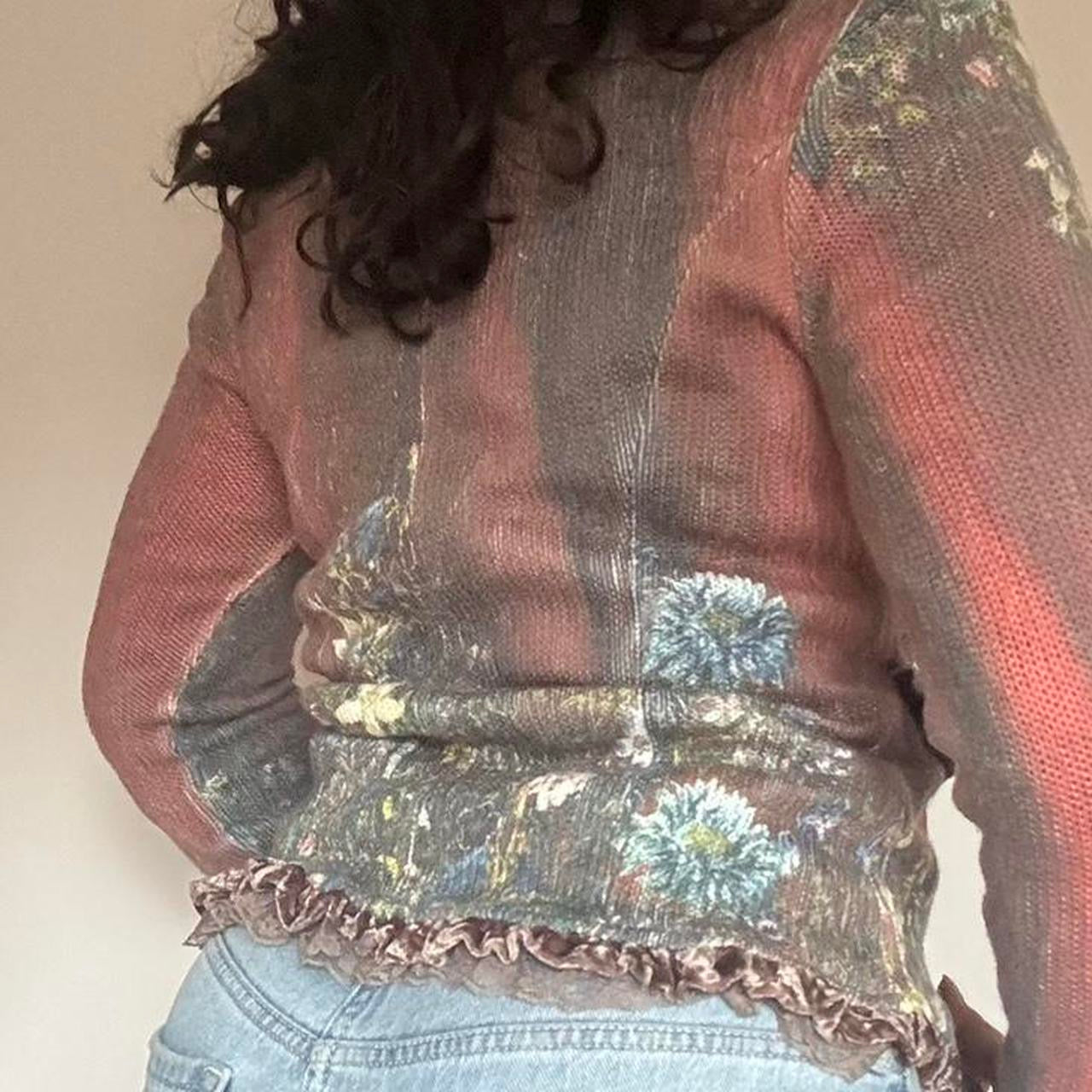 Multicoloured knit blazer XS