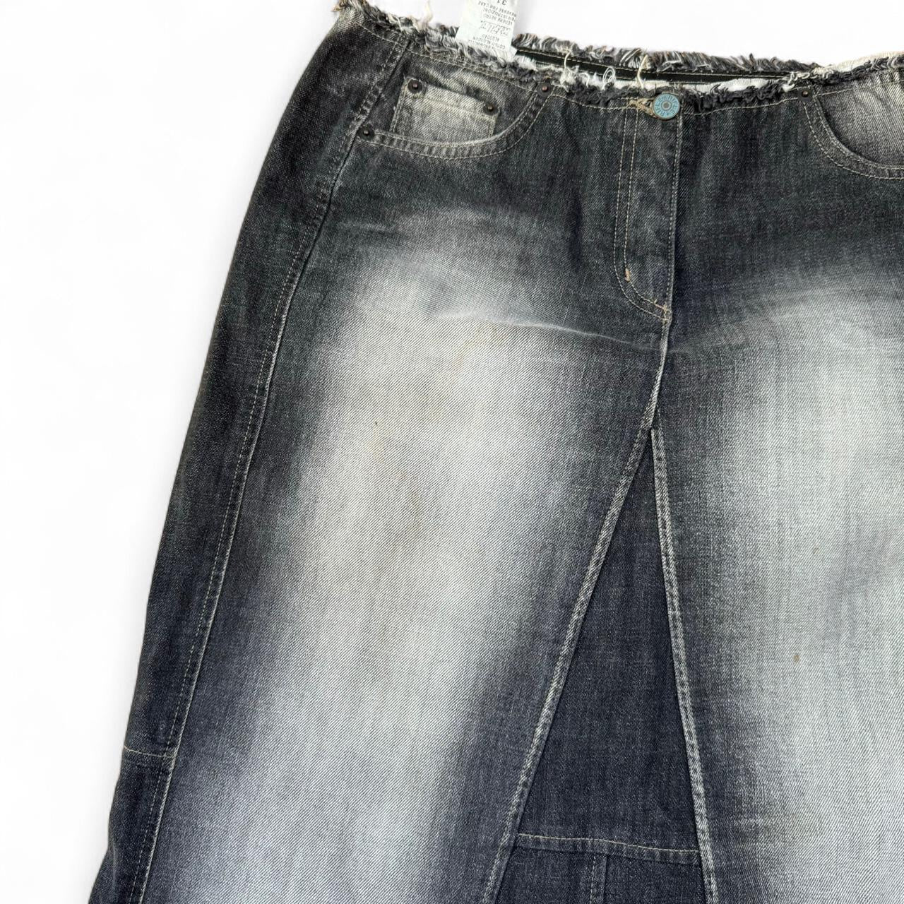 00s denim maxi skirt w34