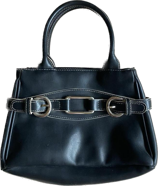 00s next leather look mini buckle handbag