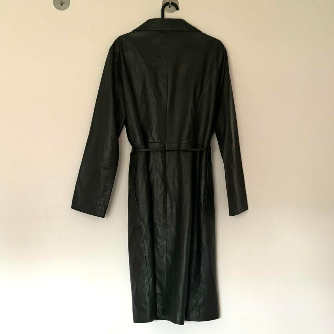 Dark green leather jacket S