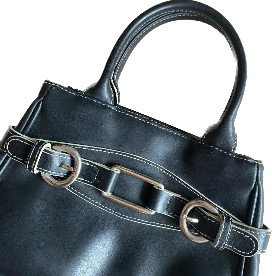 00s next leather look mini buckle handbag