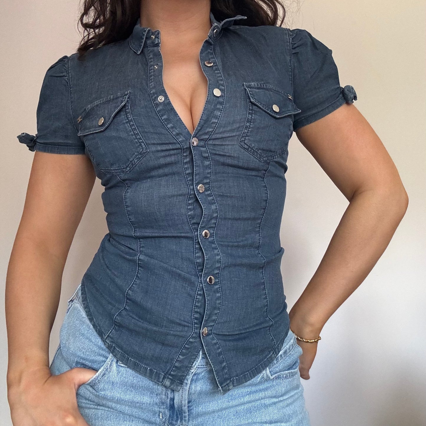 Elisabetta Franchi denim shirt 4/6