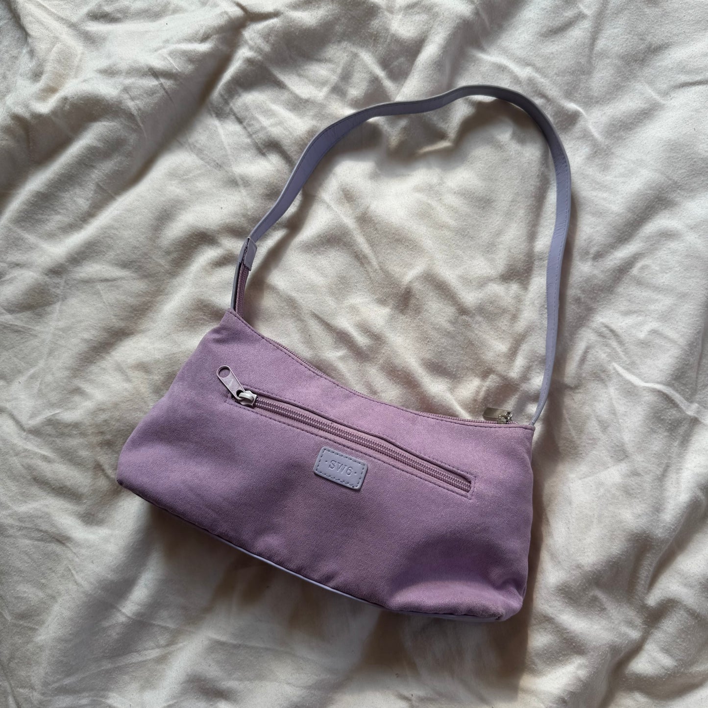 Lilac sequin bag
