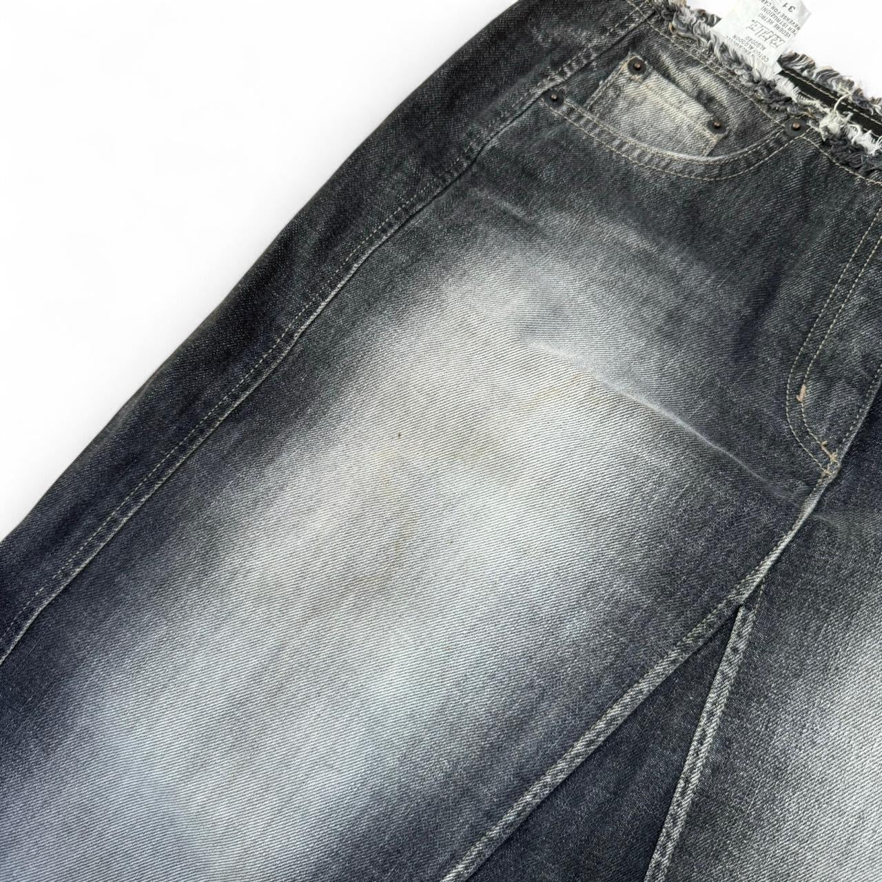 00s denim maxi skirt w34