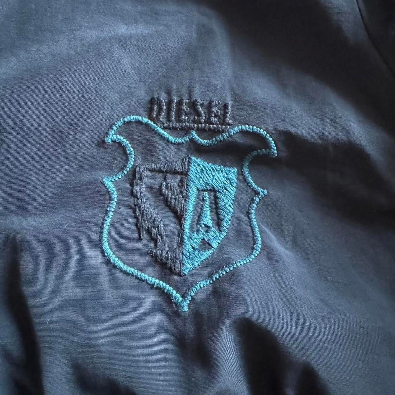 Diesel black fitted puffer coat M