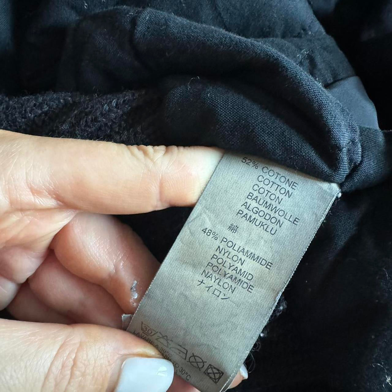 Diesel black fitted puffer coat M