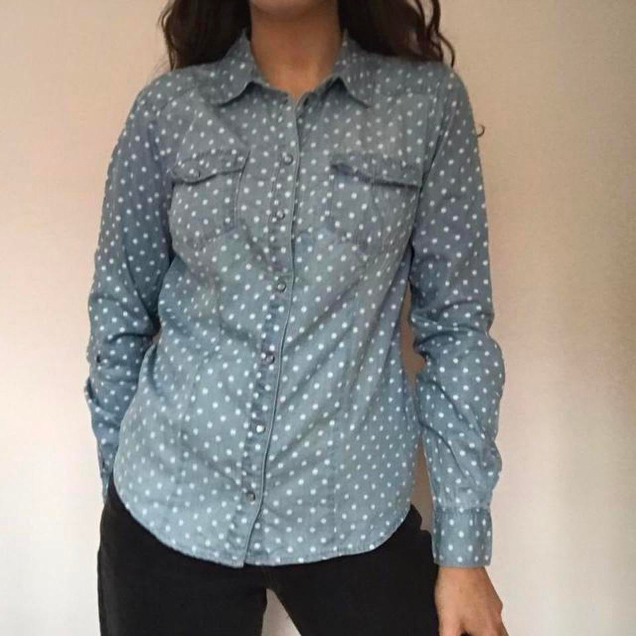 100% cotton polka dot shirt S