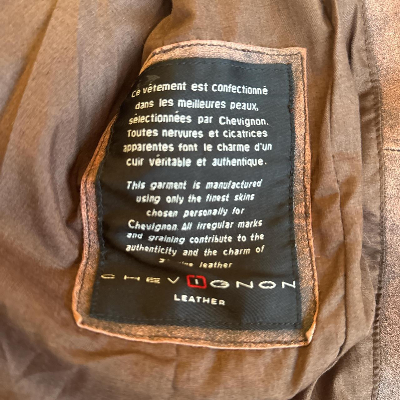 00s brown leather jacket S