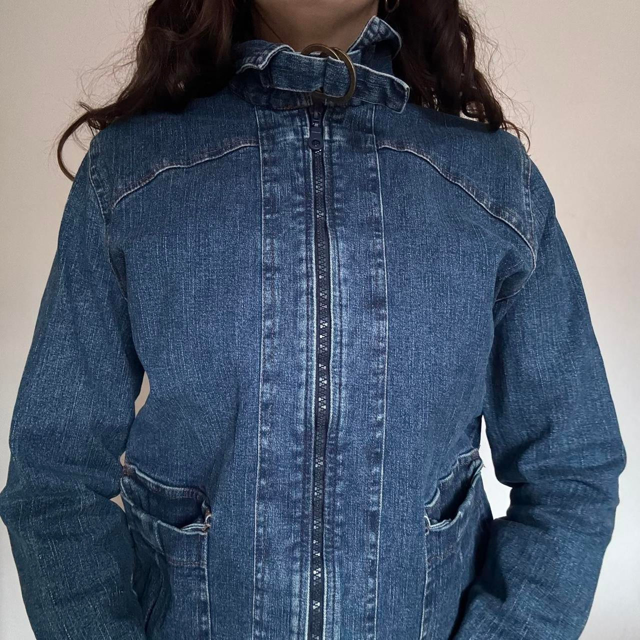 00s denim fitted jacket S