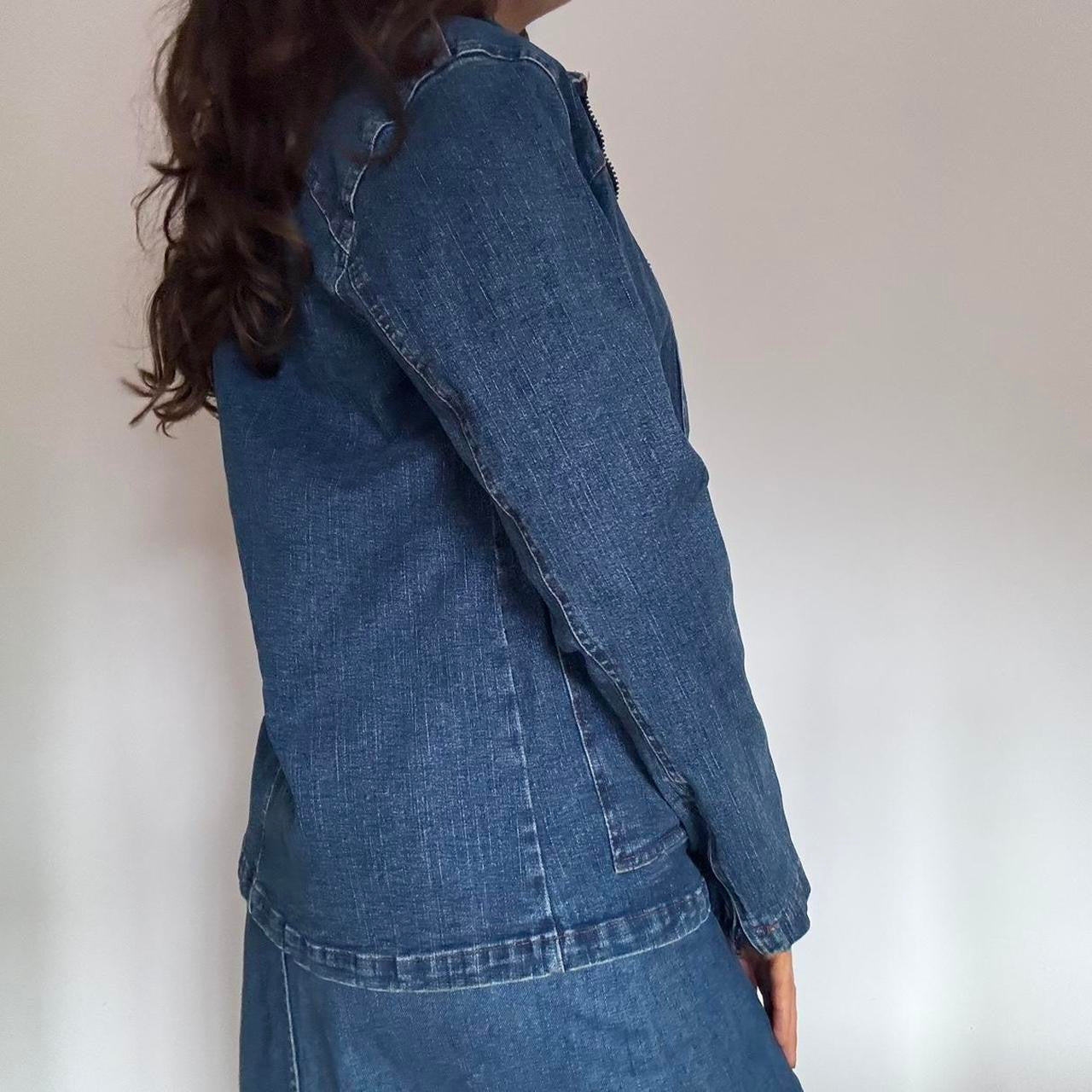 00s denim fitted jacket S