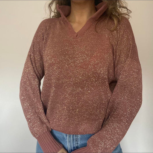Pink metallic jumper M