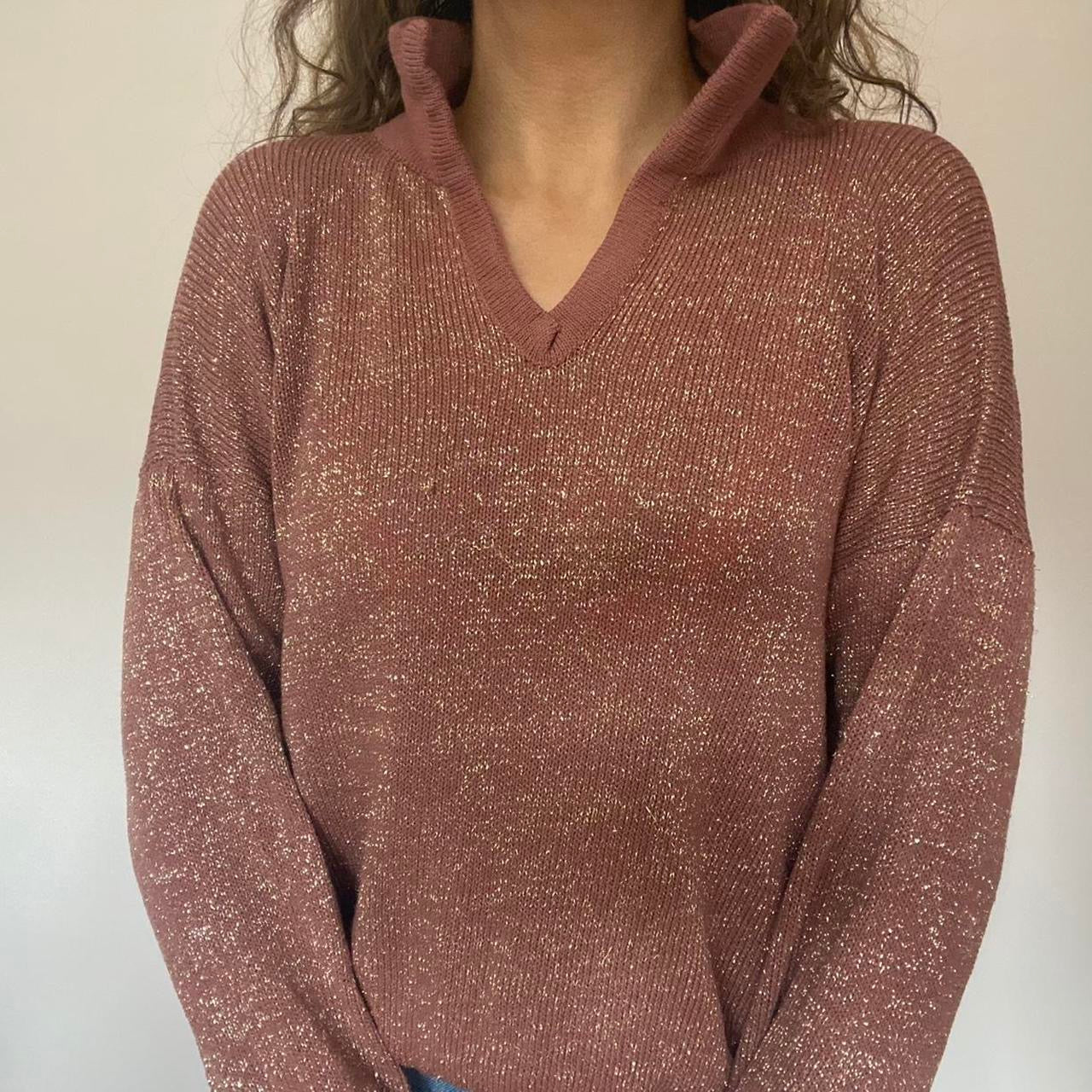 Pink metallic jumper M