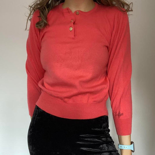 Coral 100% wool jumper S