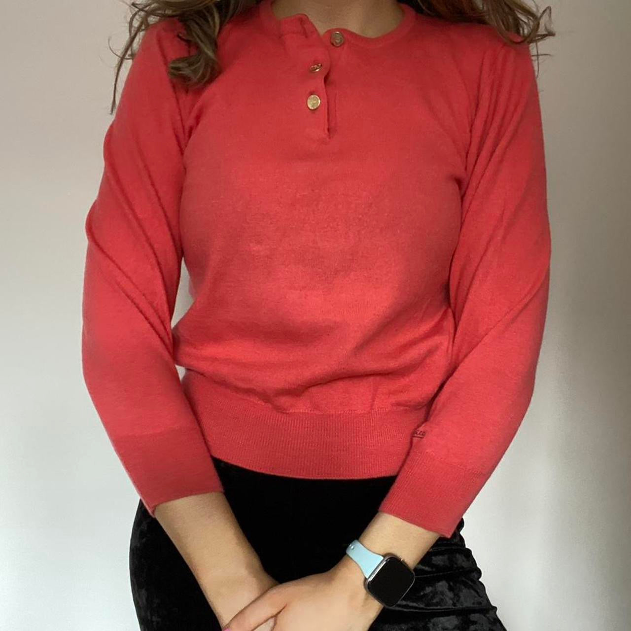 Coral 100% wool jumper S