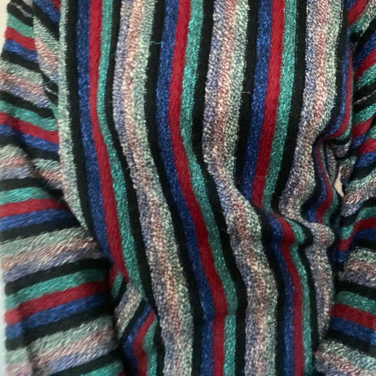 Multicoloured striped wool jumper M