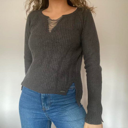 Guess grey metallic jumper S