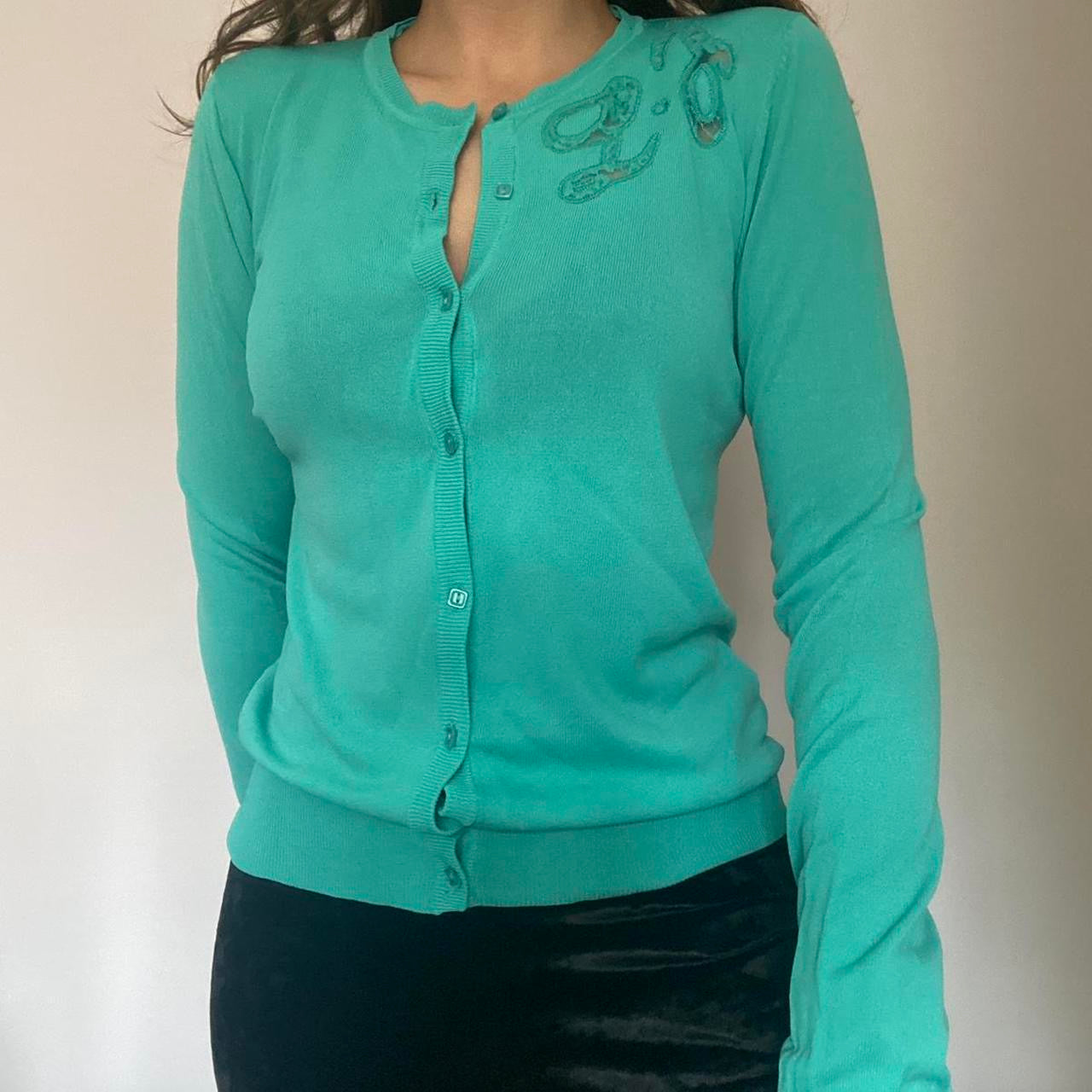 Liu Jo green knit cardigan S