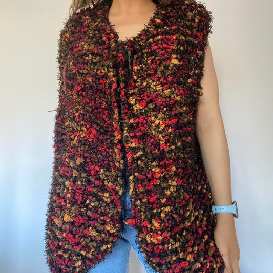 Chenille knit waistcoat XL