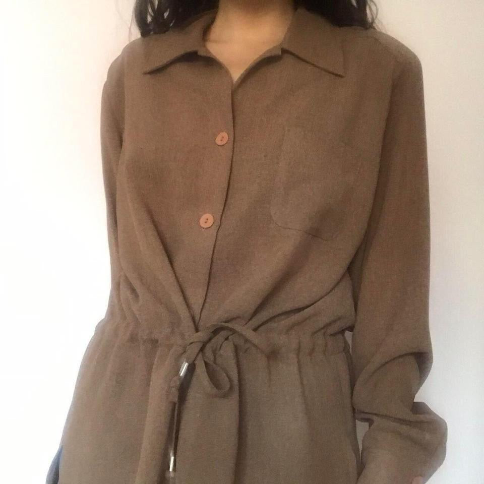 Tunic style brown over shirt M-XL
