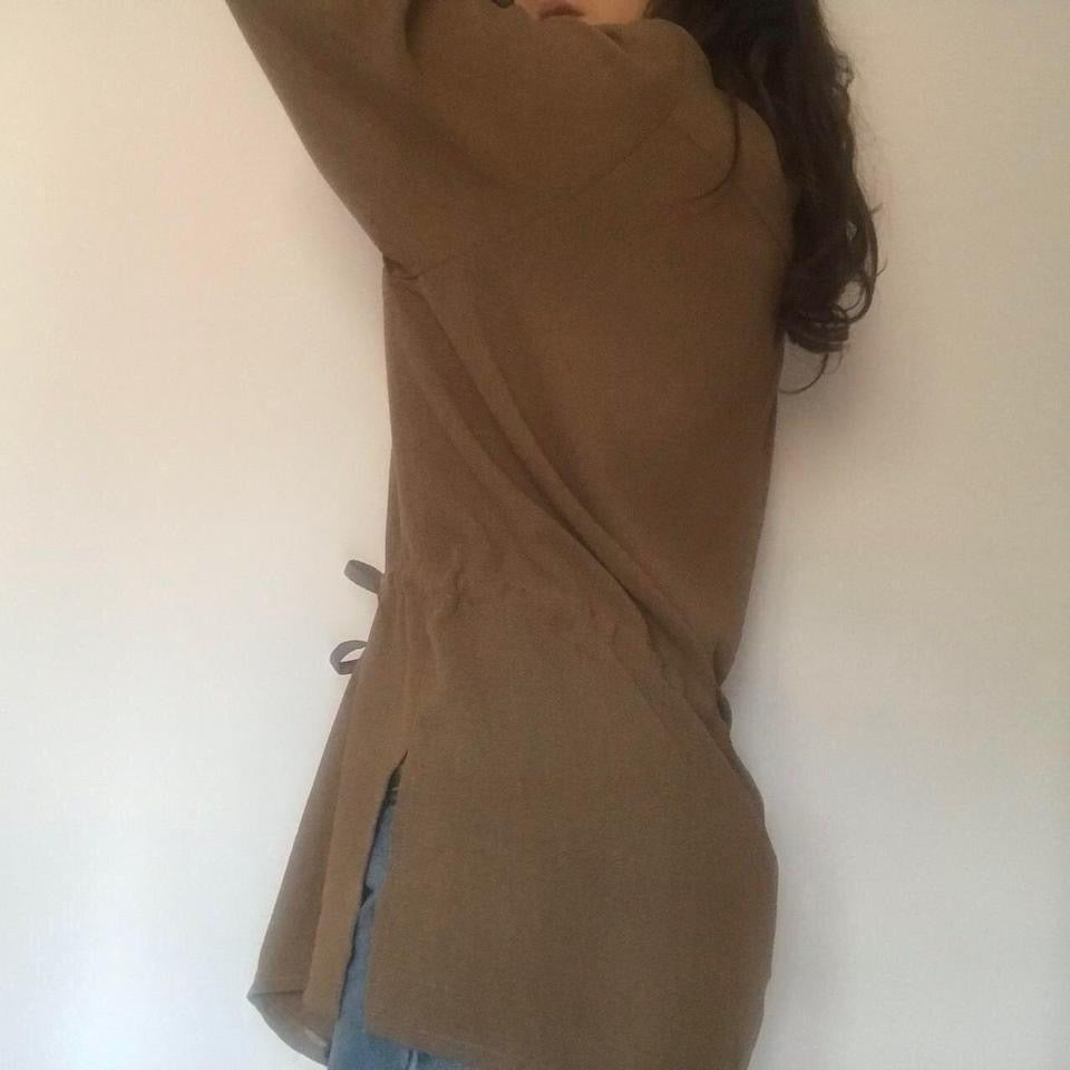 Tunic style brown over shirt M-XL