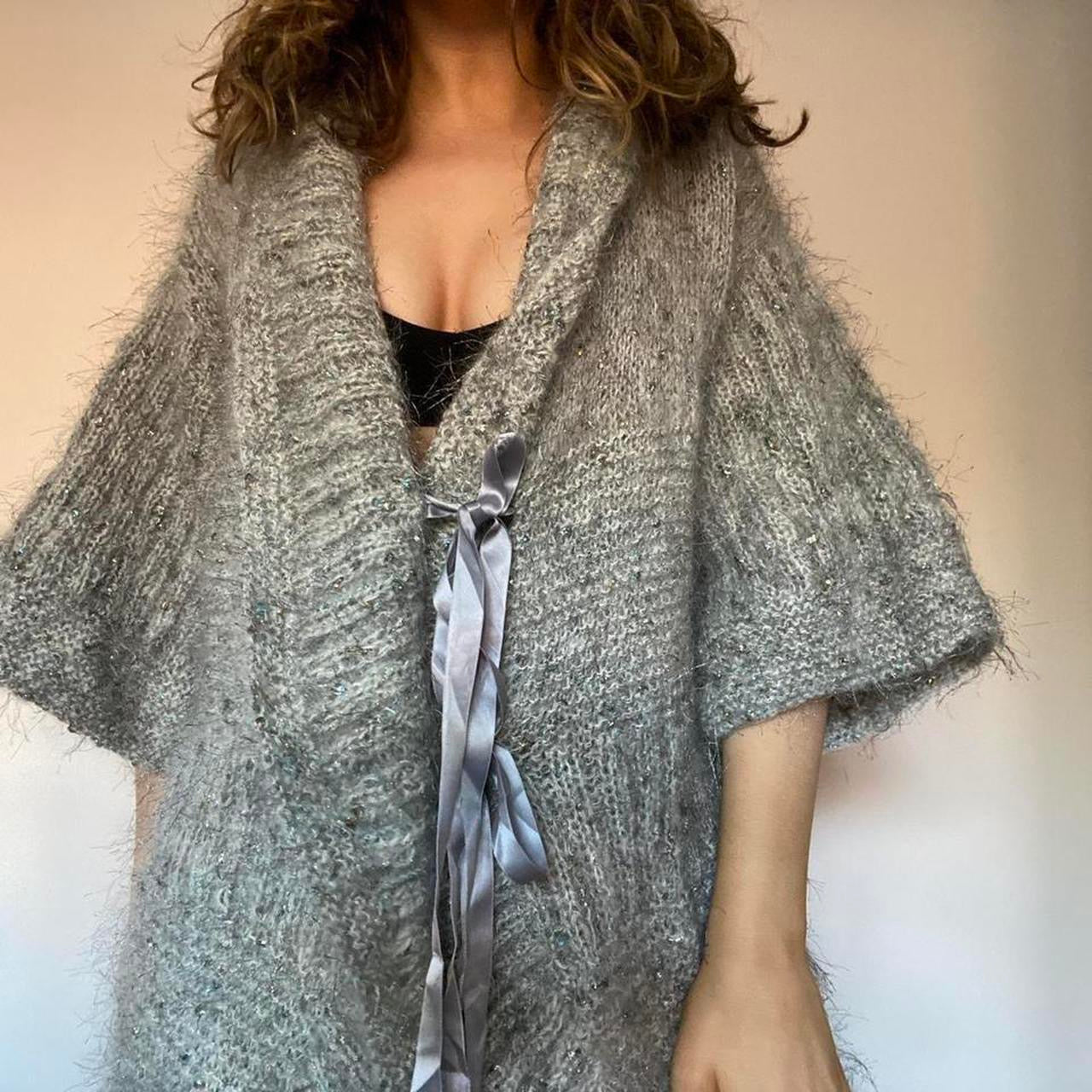 Grey knit cardigan XL