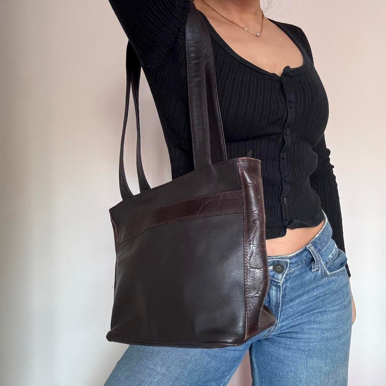Brown leather bag