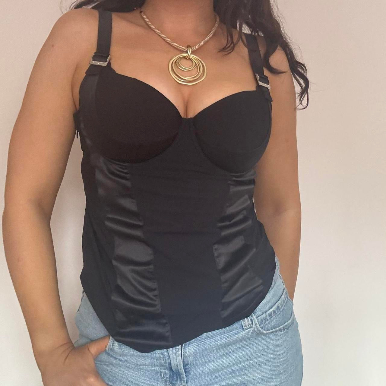 00s black corset top S