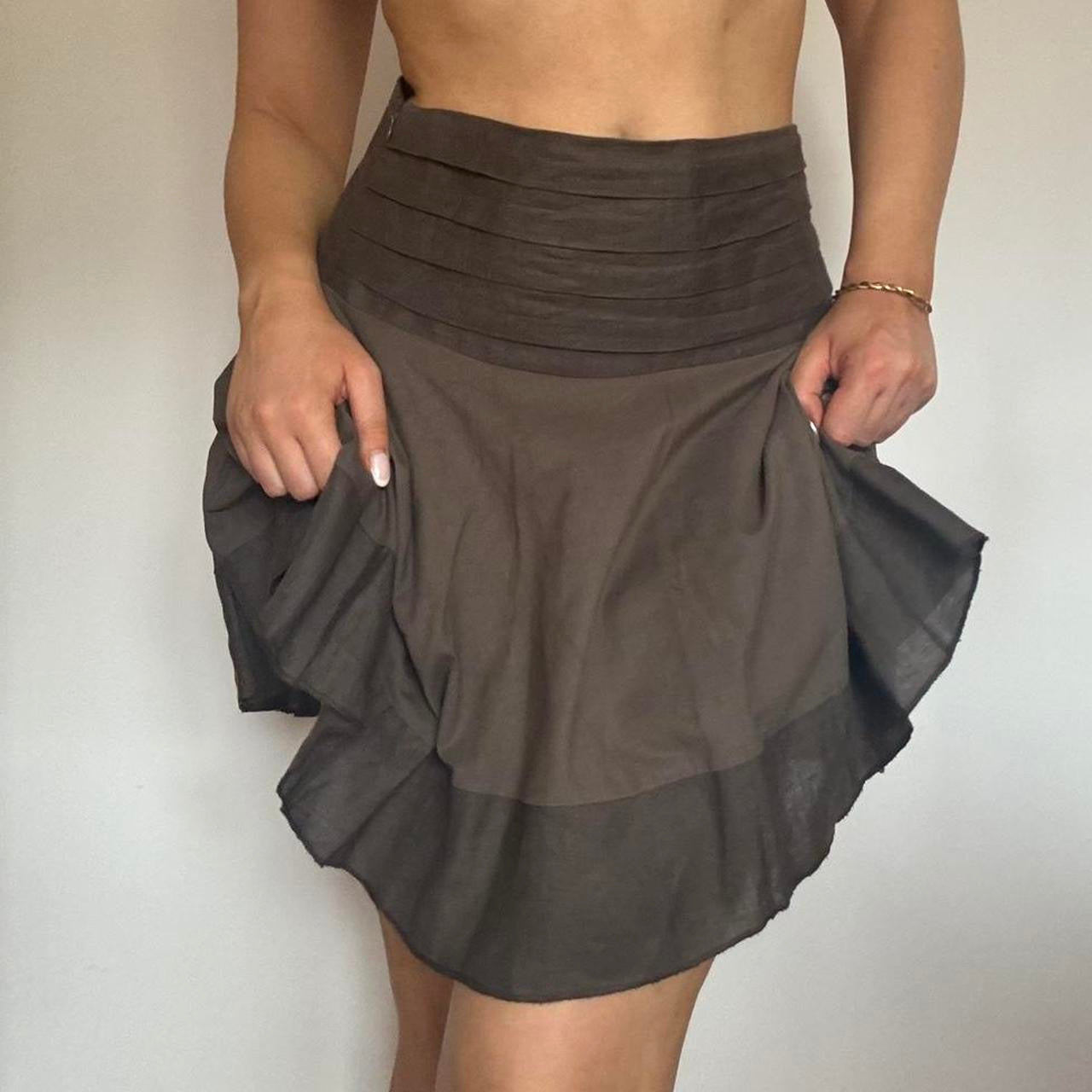 Brown skirt w32