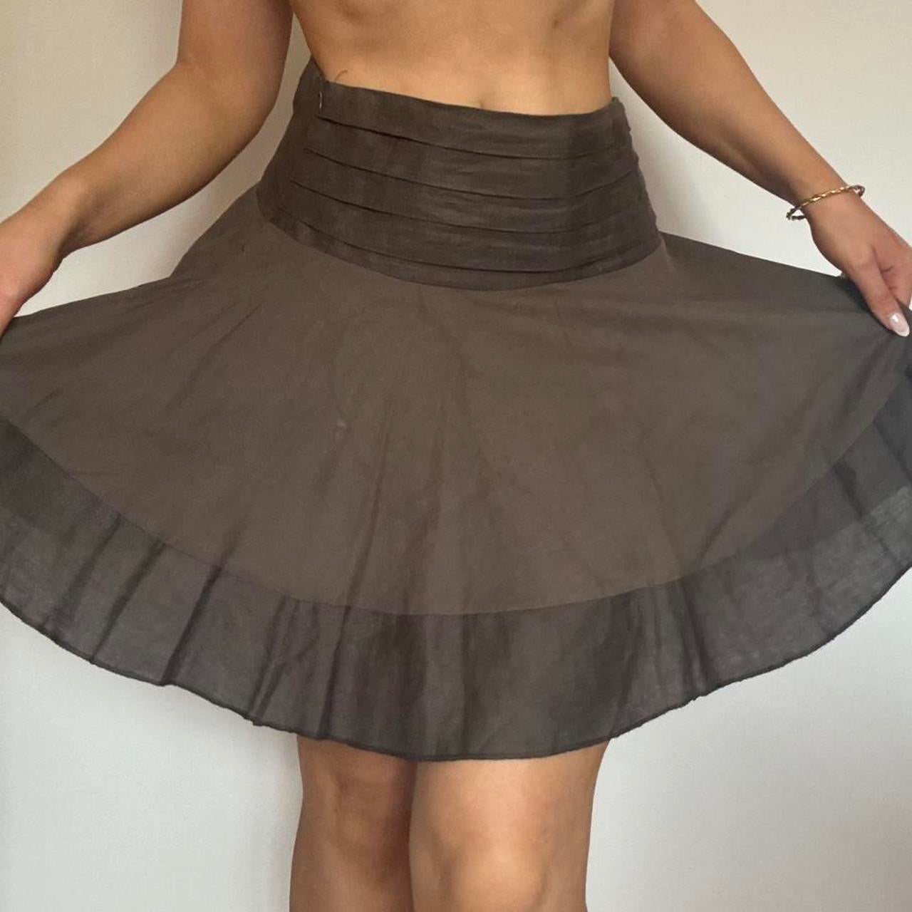 Brown skirt w32