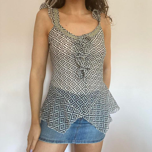 00s sparkly cami top small