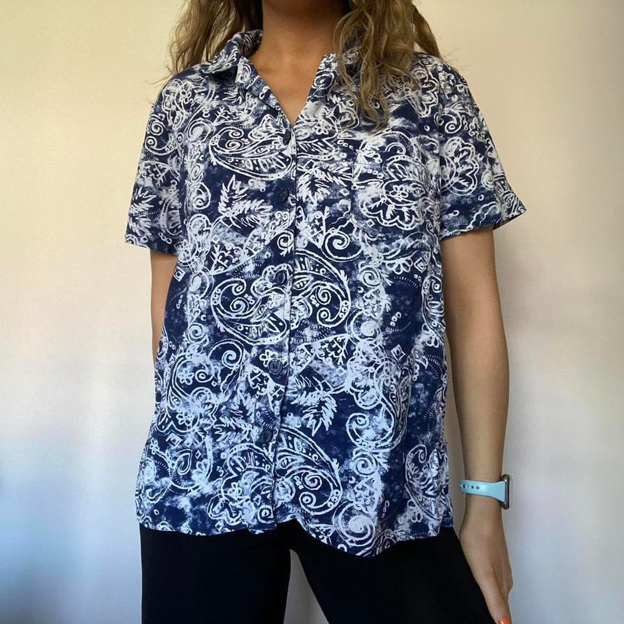100% cotton navy shirt L